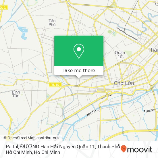 Paltal, ĐƯỜNG Hàn Hải Nguyên Quận 11, Thành Phố Hồ Chí Minh map