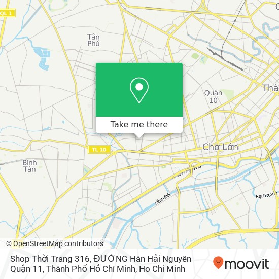 Shop Thời Trang 316, ĐƯỜNG Hàn Hải Nguyên Quận 11, Thành Phố Hồ Chí Minh map