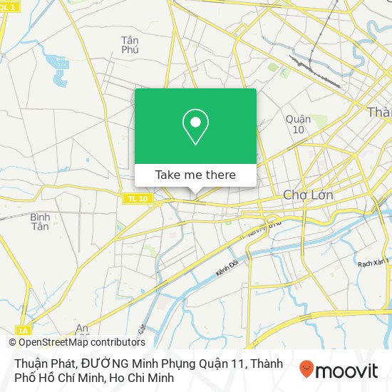 Thuận Phát, ĐƯỜNG Minh Phụng Quận 11, Thành Phố Hồ Chí Minh map