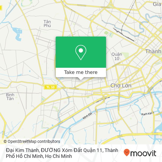 Đại Kim Thành, ĐƯỜNG Xóm Đất Quận 11, Thành Phố Hồ Chí Minh map
