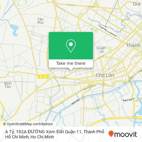 A Tỷ, 102A ĐƯỜNG Xóm Đất Quận 11, Thành Phố Hồ Chí Minh map