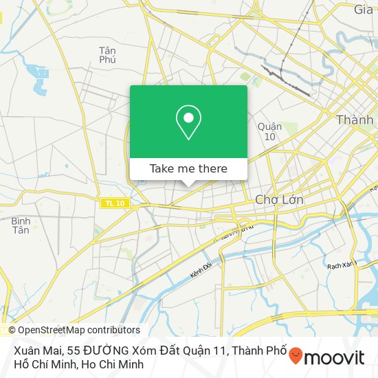 Xuân Mai, 55 ĐƯỜNG Xóm Đất Quận 11, Thành Phố Hồ Chí Minh map