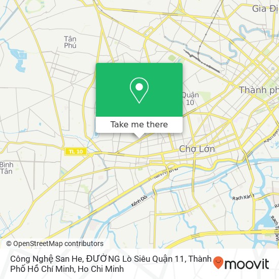 Công Nghệ San He, ĐƯỜNG Lò Siêu Quận 11, Thành Phố Hồ Chí Minh map