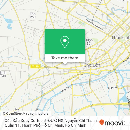 Xúc Xắc Xoay Coffee, 5 ĐƯỜNG Nguyễn Chí Thanh Quận 11, Thành Phố Hồ Chí Minh map