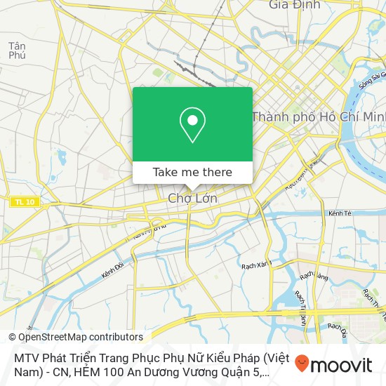 MTV Phát Triển Trang Phục Phụ Nữ Kiểu Pháp (Việt Nam) - CN, HẺM 100 An Dương Vương Quận 5, Thành Phố Hồ Chí Minh map