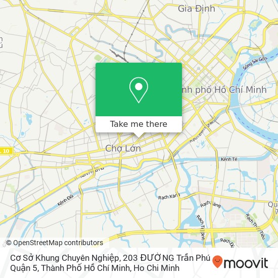 Cơ Sở Khung Chuyên Nghiệp, 203 ĐƯỜNG Trần Phú Quận 5, Thành Phố Hồ Chí Minh map