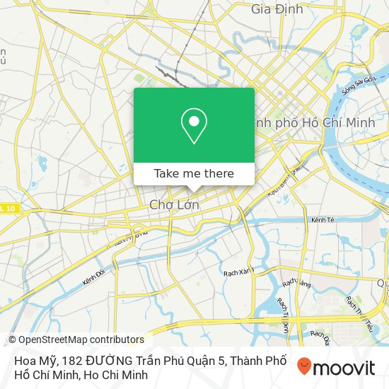 Hoa Mỹ, 182 ĐƯỜNG Trần Phú Quận 5, Thành Phố Hồ Chí Minh map