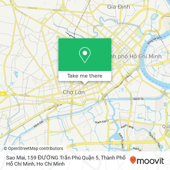 Sao Mai, 159 ĐƯỜNG Trần Phú Quận 5, Thành Phố Hồ Chí Minh map