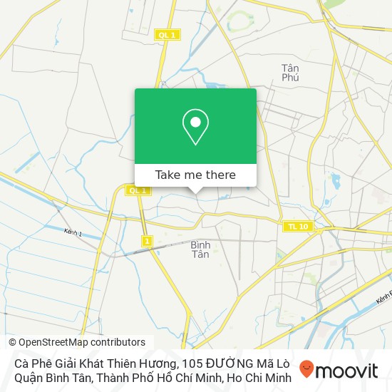 Cà Phê Giải Khát Thiên Hương, 105 ĐƯỜNG Mã Lò Quận Bình Tân, Thành Phố Hồ Chí Minh map