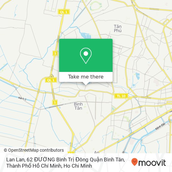 Lan Lan, 62 ĐƯỜNG Bình Trị Đông Quận Bình Tân, Thành Phố Hồ Chí Minh map