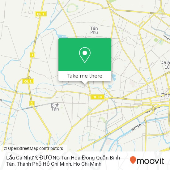 Lẩu Cá Như Ý, ĐƯỜNG Tân Hòa Đông Quận Bình Tân, Thành Phố Hồ Chí Minh map