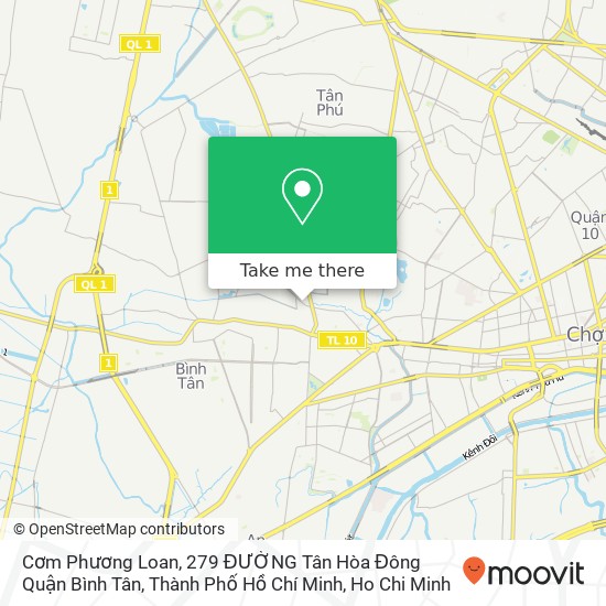 Cơm Phương Loan, 279 ĐƯỜNG Tân Hòa Đông Quận Bình Tân, Thành Phố Hồ Chí Minh map