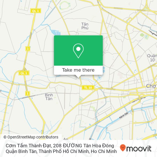 Cơm Tấm Thành Đạt, 208 ĐƯỜNG Tân Hòa Đông Quận Bình Tân, Thành Phố Hồ Chí Minh map