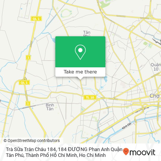 Trà Sữa Trân Châu 184, 184 ĐƯỜNG Phan Anh Quận Tân Phú, Thành Phố Hồ Chí Minh map