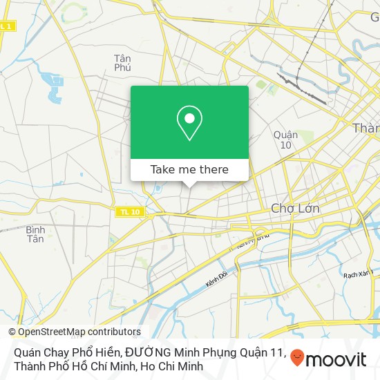 Quán Chay Phổ Hiền, ĐƯỜNG Minh Phụng Quận 11, Thành Phố Hồ Chí Minh map