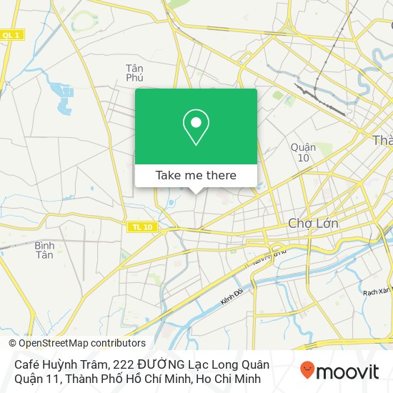 Café Huỳnh Trâm, 222 ĐƯỜNG Lạc Long Quân Quận 11, Thành Phố Hồ Chí Minh map