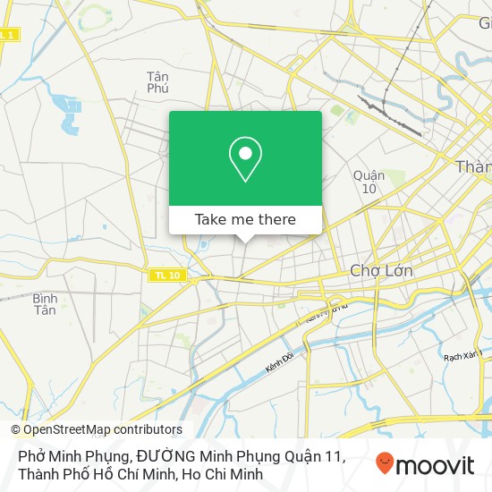 Phở Minh Phụng, ĐƯỜNG Minh Phụng Quận 11, Thành Phố Hồ Chí Minh map