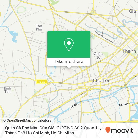Quán Cà Phê Màu Của Gió, ĐƯỜNG Số 2 Quận 11, Thành Phố Hồ Chí Minh map