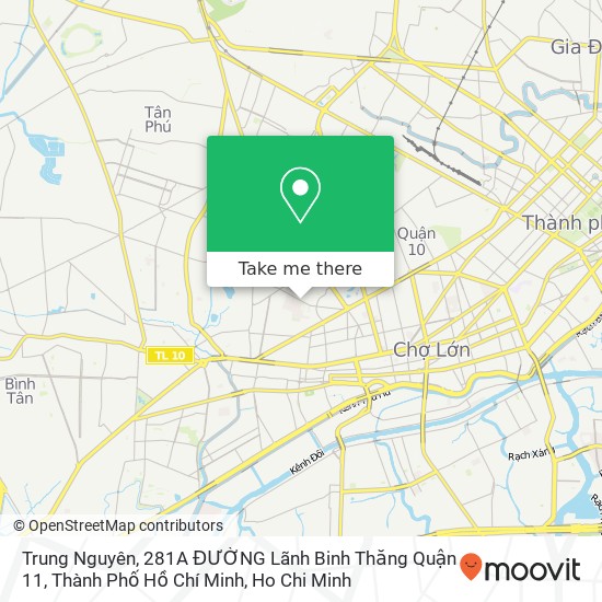 Trung Nguyên, 281A ĐƯỜNG Lãnh Binh Thăng Quận 11, Thành Phố Hồ Chí Minh map