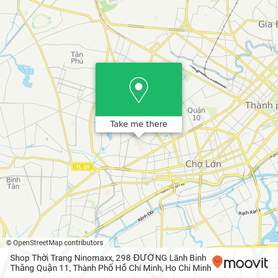 Shop Thời Trang Ninomaxx, 298 ĐƯỜNG Lãnh Binh Thăng Quận 11, Thành Phố Hồ Chí Minh map