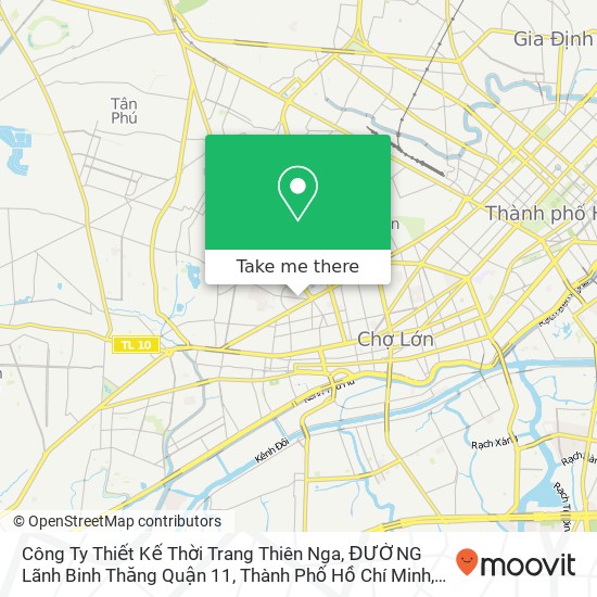 Công Ty Thiết Kế Thời Trang Thiên Nga, ĐƯỜNG Lãnh Binh Thăng Quận 11, Thành Phố Hồ Chí Minh map