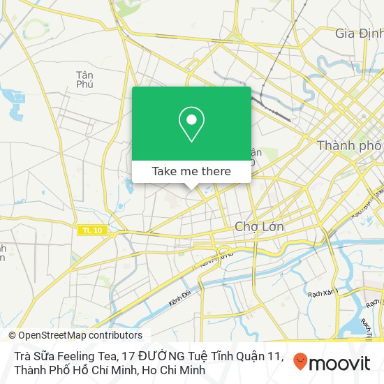 Trà Sữa Feeling Tea, 17 ĐƯỜNG Tuệ Tĩnh Quận 11, Thành Phố Hồ Chí Minh map