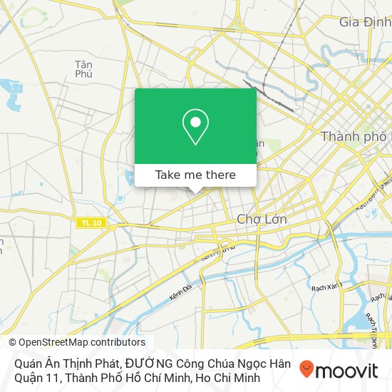 Quán Ăn Thịnh Phát, ĐƯỜNG Công Chúa Ngọc Hân Quận 11, Thành Phố Hồ Chí Minh map