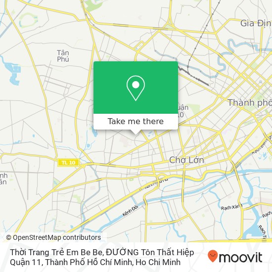 Thời Trang Trẻ Em Be Be, ĐƯỜNG Tôn Thất Hiệp Quận 11, Thành Phố Hồ Chí Minh map