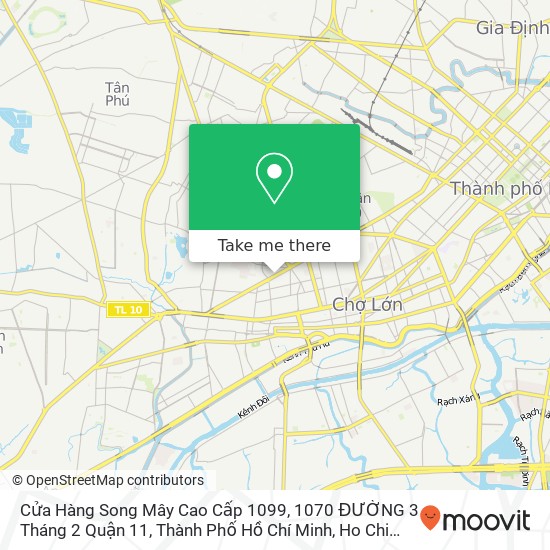 Cửa Hàng Song Mây Cao Cấp 1099, 1070 ĐƯỜNG 3 Tháng 2 Quận 11, Thành Phố Hồ Chí Minh map