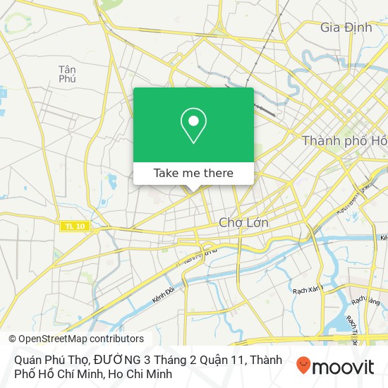 Quán Phú Thọ, ĐƯỜNG 3 Tháng 2 Quận 11, Thành Phố Hồ Chí Minh map