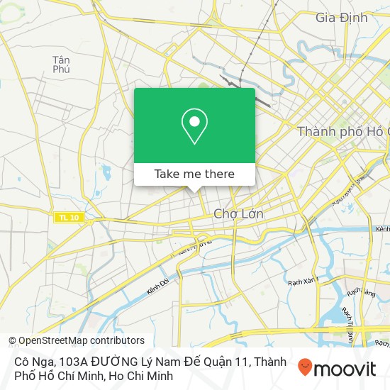 Cô Nga, 103A ĐƯỜNG Lý Nam Đế Quận 11, Thành Phố Hồ Chí Minh map