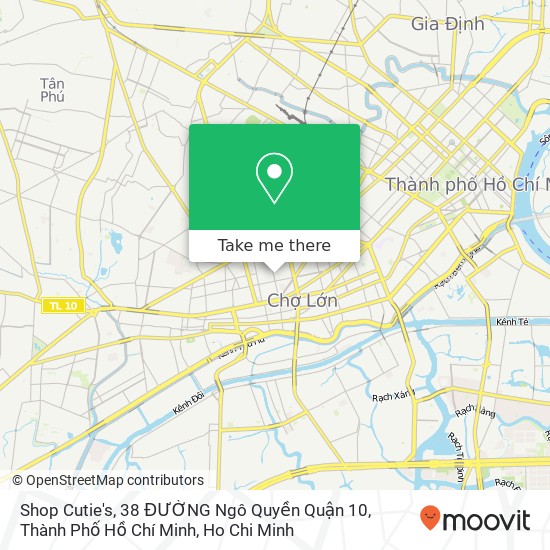 Shop Cutie's, 38 ĐƯỜNG Ngô Quyền Quận 10, Thành Phố Hồ Chí Minh map