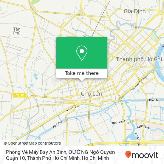 Phòng Vé Máy Bay An Bình, ĐƯỜNG Ngô Quyền Quận 10, Thành Phố Hồ Chí Minh map