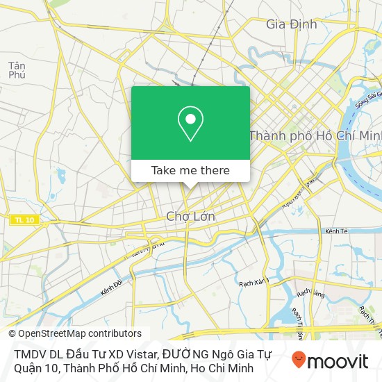 TMDV DL Đầu Tư XD Vistar, ĐƯỜNG Ngô Gia Tự Quận 10, Thành Phố Hồ Chí Minh map