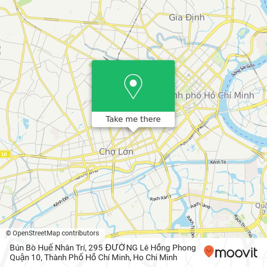 Bún Bò Huế Nhân Trí, 295 ĐƯỜNG Lê Hồng Phong Quận 10, Thành Phố Hồ Chí Minh map