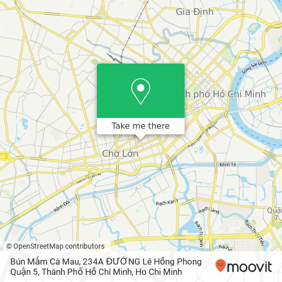 Bún Mắm Cà Mau, 234A ĐƯỜNG Lê Hồng Phong Quận 5, Thành Phố Hồ Chí Minh map
