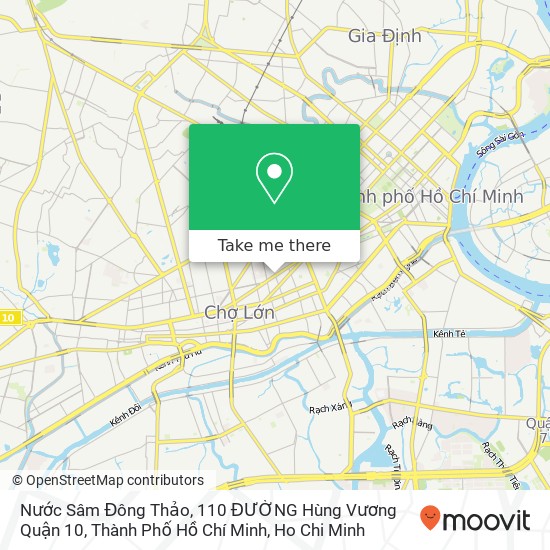 Nước Sâm Đông Thảo, 110 ĐƯỜNG Hùng Vương Quận 10, Thành Phố Hồ Chí Minh map