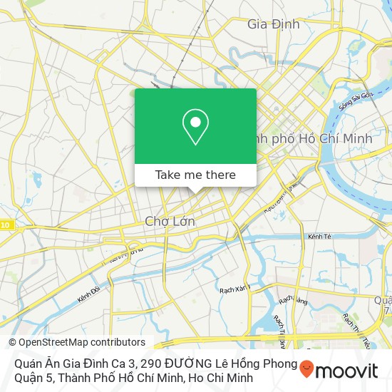 Quán Ăn Gia Đình Ca 3, 290 ĐƯỜNG Lê Hồng Phong Quận 5, Thành Phố Hồ Chí Minh map