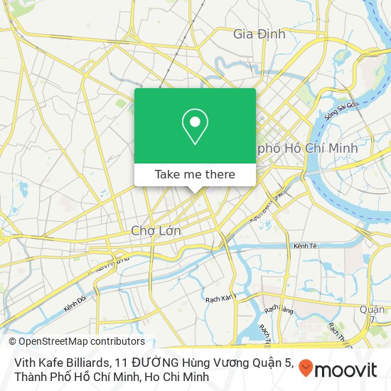 Vith Kafe Billiards, 11 ĐƯỜNG Hùng Vương Quận 5, Thành Phố Hồ Chí Minh map