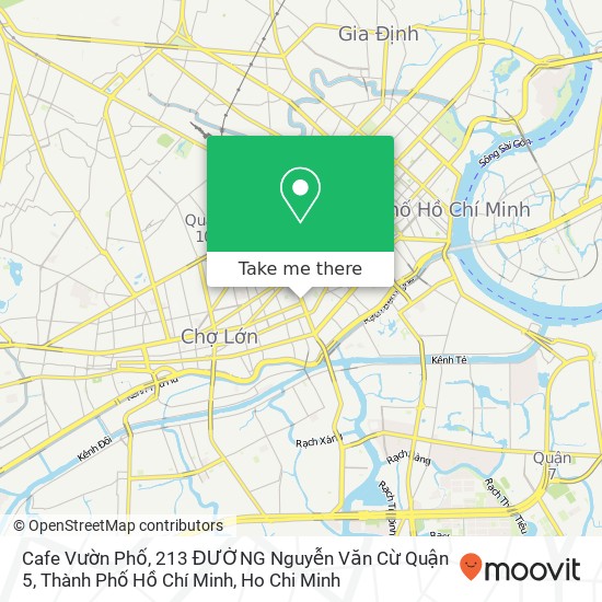 Cafe Vườn Phố, 213 ĐƯỜNG Nguyễn Văn Cừ Quận 5, Thành Phố Hồ Chí Minh map