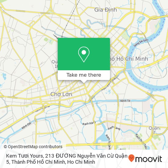 Kem Tươi Yours, 213 ĐƯỜNG Nguyễn Văn Cừ Quận 5, Thành Phố Hồ Chí Minh map