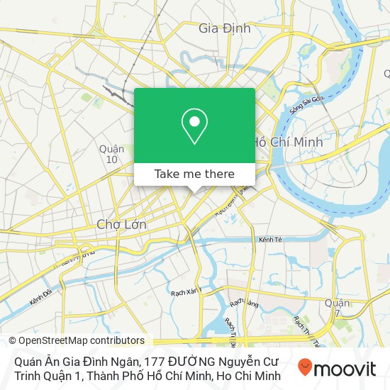 Quán Ăn Gia Đình Ngân, 177 ĐƯỜNG Nguyễn Cư Trinh Quận 1, Thành Phố Hồ Chí Minh map