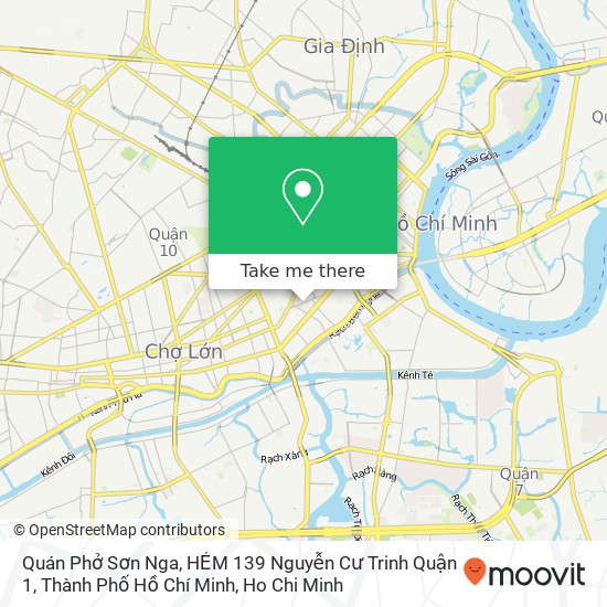 Quán Phở Sơn Nga, HẺM 139 Nguyễn Cư Trinh Quận 1, Thành Phố Hồ Chí Minh map