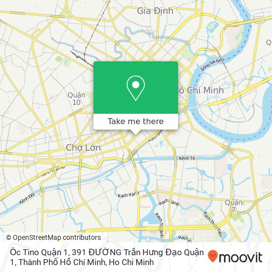 Ốc Tino Quận 1, 391 ĐƯỜNG Trần Hưng Đạo Quận 1, Thành Phố Hồ Chí Minh map