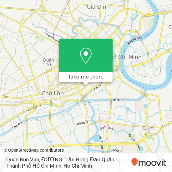 Quán Bún Vân, ĐƯỜNG Trần Hưng Đạo Quận 1, Thành Phố Hồ Chí Minh map