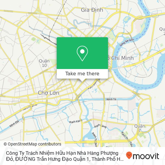 Công Ty Trách Nhiệm Hữu Hạn Nhà Hàng Phượng Đỏ, ĐƯỜNG Trần Hưng Đạo Quận 1, Thành Phố Hồ Chí Minh map