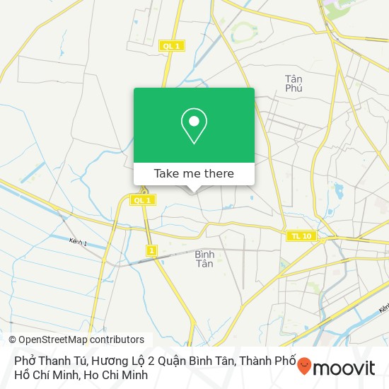 Phở Thanh Tú, Hương Lộ 2 Quận Bình Tân, Thành Phố Hồ Chí Minh map