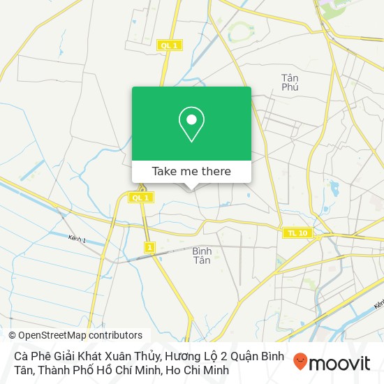 Cà Phê Giải Khát Xuân Thủy, Hương Lộ 2 Quận Bình Tân, Thành Phố Hồ Chí Minh map