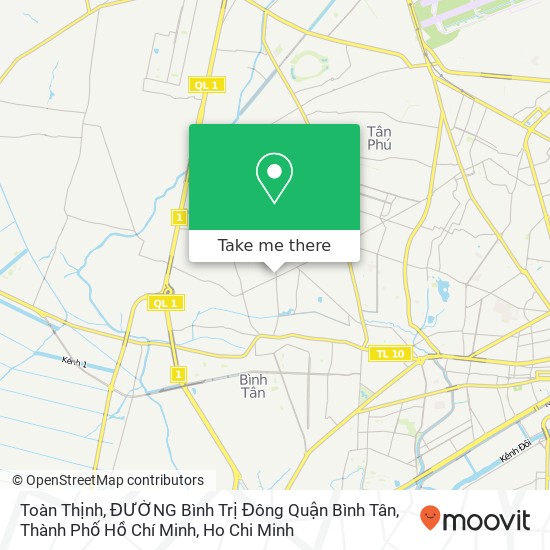 Toàn Thịnh, ĐƯỜNG Bình Trị Đông Quận Bình Tân, Thành Phố Hồ Chí Minh map