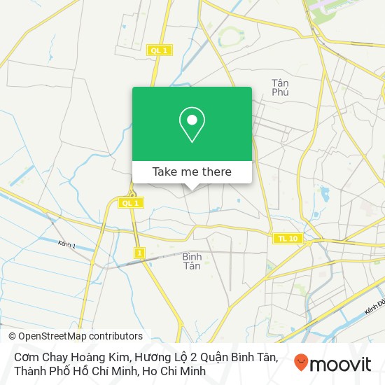 Cơm Chay Hoàng Kim, Hương Lộ 2 Quận Bình Tân, Thành Phố Hồ Chí Minh map